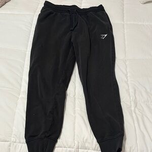 Black gym shark joggers